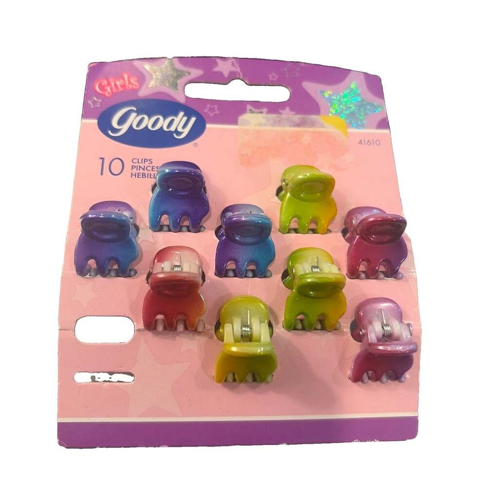 Vintage Goody Girls Mini Claw Clips Package Of 9